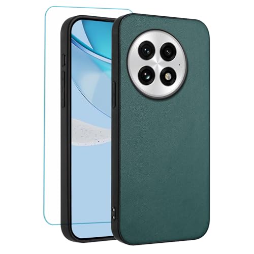 Coque pour OnePlus 13 5G antichoc en TPU souple vert avec protection écran 1+13