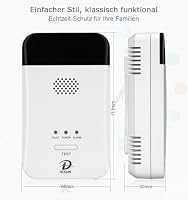 D MODUN - Gasmelder, Erdgas | LPG | Kohlegas-Lecksucher, Plug-in-Sensor-Gasmonitor mit akustischem Alarm und LED-Anzeige, Methan-Propan-Butan-Brenngas-Alarm für Küche, Wohnmobil, Garage – Ansicht 9