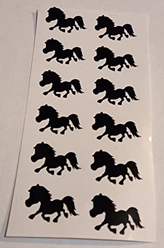 30 x Pony Horse Stickers Mixed Designs 2" high Embellishment Craft Projects / Children's Fun