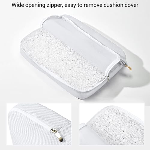 Finis les sièges de douche froids : coussin de douche blanc lavable - 4