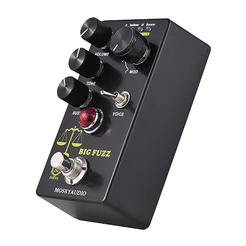 Jemora FUZZ Pédale d’effet de guitare 4 commutateurs de mode et commandes de volume/tonalité/sustain Processeur d’effet d’effet de guitare Fuzz numérique portable compact pour guitare électrique - Les Beatles, Paul McCartney, John Lennon, RIngo Starr, George Harrison Jemora FUZZ Pédale d'effet de guitare 4 commutateurs de mode et commandes de volume/tonalité/sustain Processeur d'effet d'effet de guitare Fuzz numérique portable compact pour guitare électrique