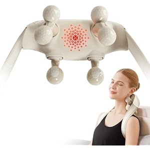 SKG Neck Massager for Pain Relief Deep Tissue 6D Kneading Cordless Shiatsu Neck and Shoulder Christmas Gifts for Men Women Dad Mom Grandpa Beige Color