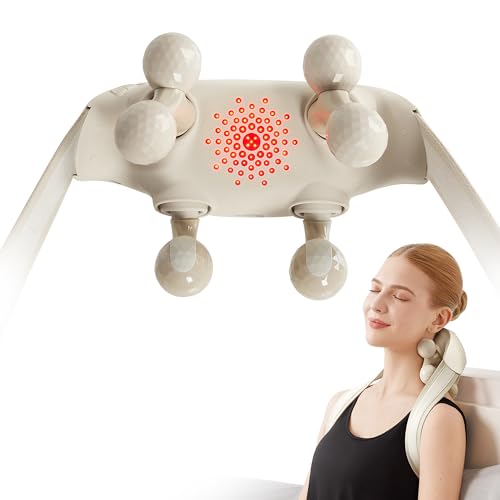 SKG Neck Massager for Pain Relief Deep Tissue 6D Kneading Cordless Shiatsu Neck and Shoulder Massager with Heat Electric Massage Gift Idea H7 Ultra