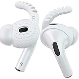 QOQOON 4 Pairs for AirPods Pro 2 Ear Hooks Premium Covers [Added Storage Pouch] Upgraded Anti-Slip Accessories Compatible with Apple AirPods Pro 2nd Generation (Upgraded 4 Sizes, White)
