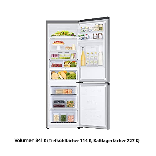 Samsung RL34T653DSA/EG Kühl-/Gefrierkombination, 185 cm, 341 ℓ, No Frost+, Space Max Technologie, Wasserspender, Edelstahl Look – Bild 4