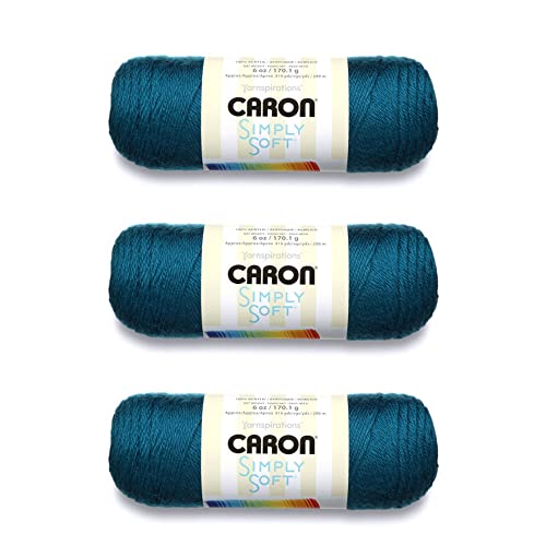 Image of Caron Simply Soft Pagoda Yarn - 3 Pack of 170g /6oz - Acrylic - 4 Medium (Worsted) - 315 Yards - Knitting /Crochet