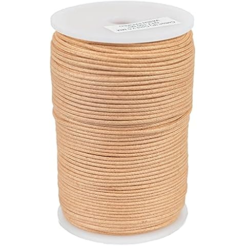 Craft County Waxed Cotton Cord – 109 Yards / 100 Meters – 1mm/2mm – 18 Vibrant Colors – Perfect for Macramé, Jewelry Making, DIY Crafts, & More! Cover