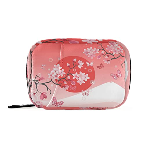 SUKAU メディカルポーチ 桜 花 和柄 和風 薬ケース付き かわいい 薬ポーチ おしゃれ 救急バッグ ファーストエイドバッグ 医療バッグ 救急対応用品 軽量 大容量 防水 アウトドア 学校 出張 旅行 登山 携帯便利