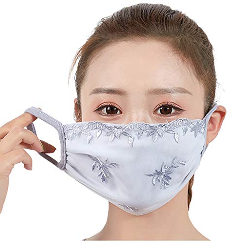 Fashion Chiffon Printing Face_Mask for Adult Washable Reusable Cloth Face Covering Breathable Anti Dust Windproof Sunscreen Face Scarf Indoors and Outdoors, 5PC, Multicolor B