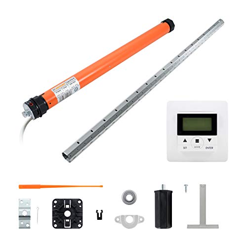 3T-MOTORS Rollladenmotor Komplettset mit Zeitschaltuhr, SW40 Welle 1,10 m, 3T35-10 (Zugkraft 10 Nm/25 kg) mit mechanischen Endschaltern, einfache Montage mit Zubehör, Rollladenantrieb