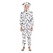 Costume da dalmata per bambini, unisex, taglie da 3 a 12 anni: 10 – 12 anni; tuta intera calda e morbida, con cerniera, costumi di carnevale, animali, sfilate di attività teatro