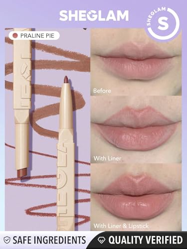 Image of SHEGLAM 2 In 1 Matte Lip Liner and Long Lasting Lipstick Set Makeup-Praline Pie