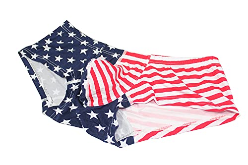 USA American Flag Cotton Boxers Briefs Soft Underwear Panties3