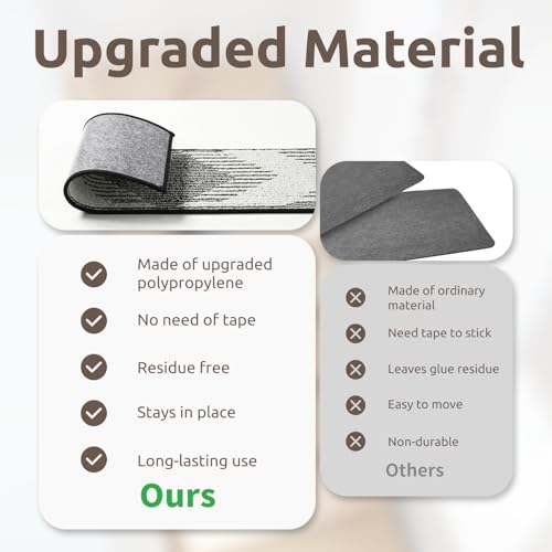 PADOOR 1PC Stair-Treads Non Slip, 3D Peel and Stick Stair Treads for Wooden Steps Indoor, Stair-Carpet Treads Washable Reusable Adhesive Stair-Runner Rugs for Kids and Dogs 8"x30" Black