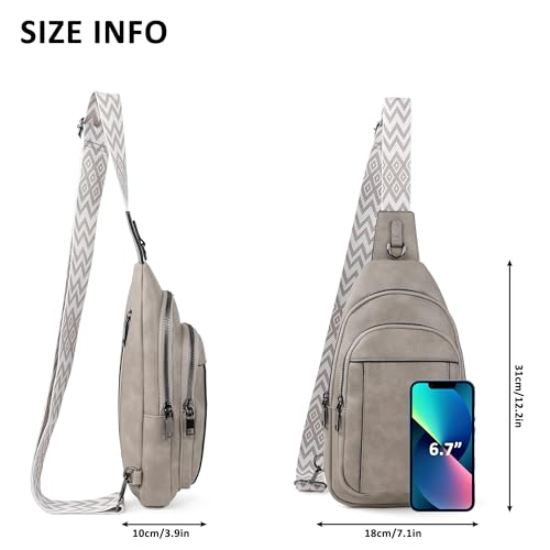 Image of TANTOMI Small Sling Bags for Women, Leather Cross body Purses Bag for Daily Travel Leisure Sport Fanny Packs with Adjustable Strap