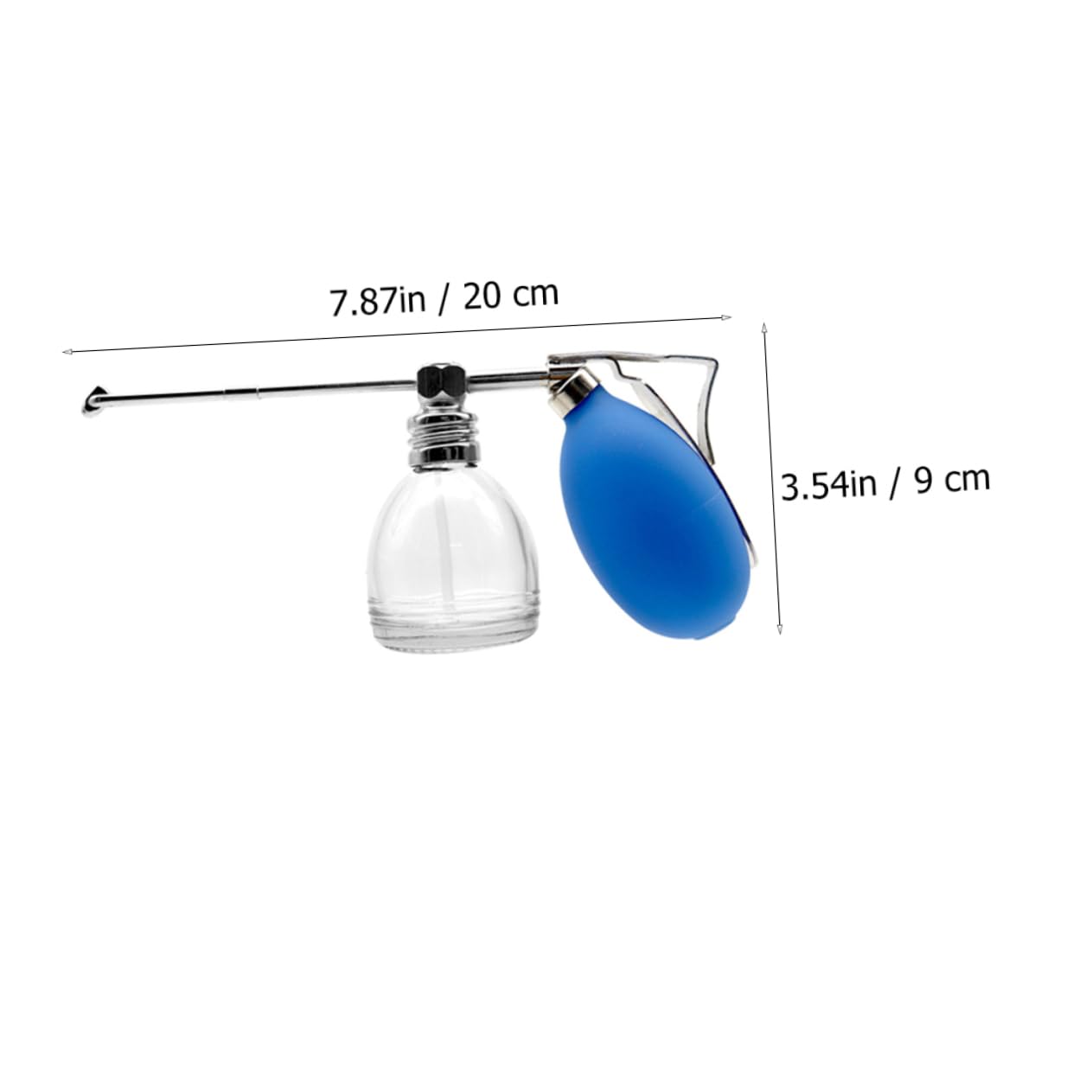 Botella Pulverizadora de Vidrio Azul para Cosméticos y Perfume en Polvo, Recargable, Fácil de Limpiar, para Hogar y Viaje