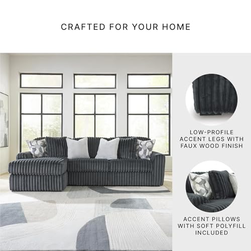 Image of Signature Design by Ashley Midnight Madness 2-Piece Sectional Sofa, Gray