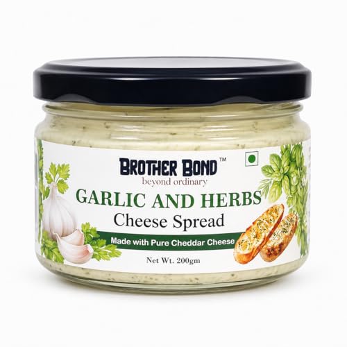 Brother Bond Garlic & Herbs Cheese Spread, 200g | Creamy Gourmet ...