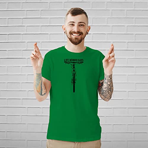 Men's Life Behind Bars Mountain Biking T Shirt Green M #TOP5