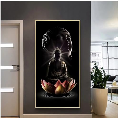 Peinture diamant kits pour adultes 5D lotus broderie diamant mosaique kit grand format 50x150cm