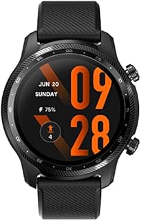 Ticwatch Pro 3 Ultra GPS Smartwatch Qualcomm SDW4100 und Mobvoi Dual Processor System Wear OS Smart Watch für Männer Blutsauerstoff IHB AFiB Erkennung Ermüdungsbewertung 3-45 Tage Batterie, Schwarz
