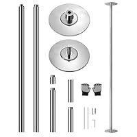 SereneLife Pole Dance Stange – Höhenverstellbar 204-274cm, Statisch & Rotierend, Perfekt für Indoor Poledance, Turnstange & Fitness, Robuster Stahl, Anti-Korrosion, 280kg, Einfache Montage für Zuhause