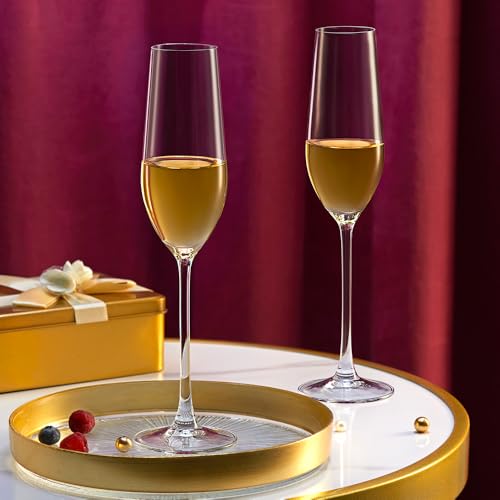Image of Borosil 190ml x 2pc Opera Champagne Glass Set | Flute for Champagne, Sparkling Wine, Prosecco & Cocktails | Elegant Glassware for Celebrations & Gifting