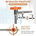 AQQA Aquarium Siphon Vacuum Cleaner Kit with 3 Replaceable Heads, Extra 2-in-1 Algae Scraper Cleaning Brush, Manually Siphon Ball Water Changer, Extendable Length to 38.2In for Fish Tank Cleaning (M)
