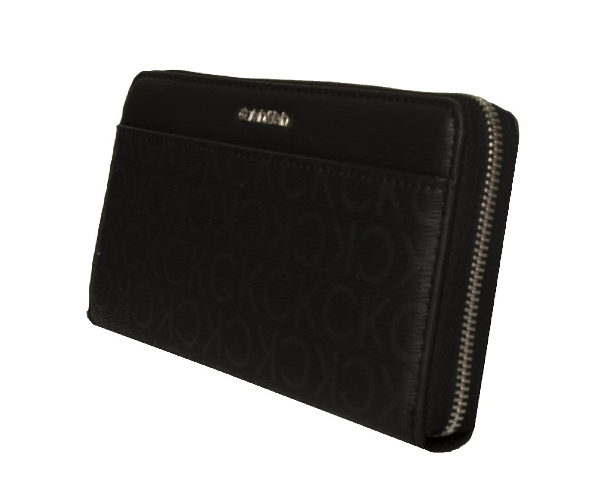 Calvin Klein CK Must Zip Around Wallet With Pocket Epi Mon Black Mono
