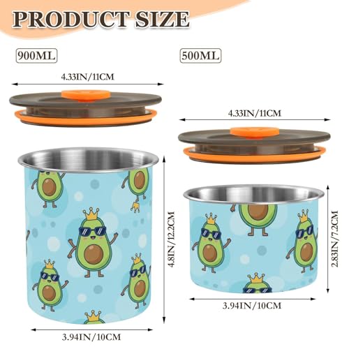 Contenedor hermético para café DOMIKING 900ml acero inoxidable miniatura 2