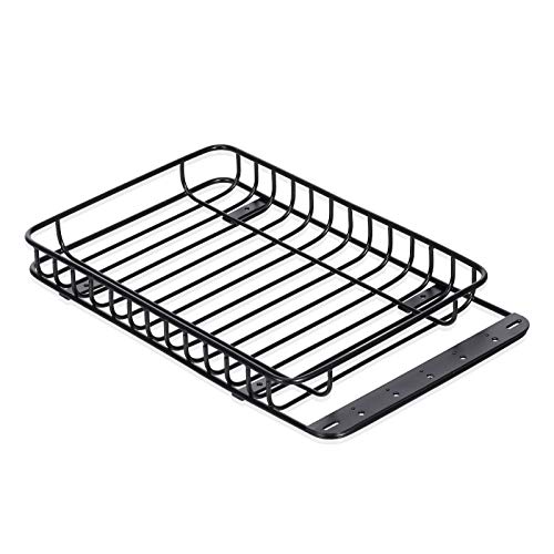 Adaskala Porta-bagagens de metal para teto de carro RC compatível com 1/10 Traxxas Hsp Redcat Rc4wd