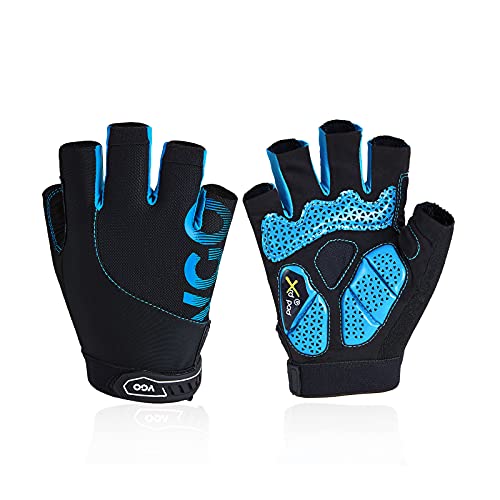 Vgo MF2514 Fahrradhandschuhe für Männer und Frauen, Fahrradhandschuhe, Halbfinger-Fahrradhandschuhe für Männer und Frauen, mit rutschfestem, stoßdämpfendem Pad, geringes Gewicht Cover