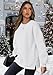 WIHOLL White Tops for Women Winter Clothes Oversized Sweatshirts Fall Outfits 2025 2026 Crew Neck Pullover Comfy Soft 2XL