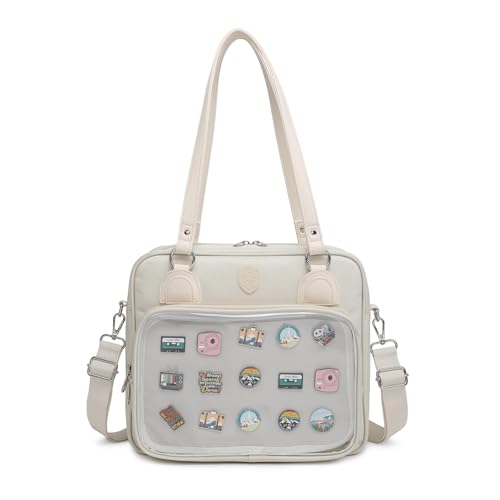 Image of Oxford Ita Bag Crossbody Shoulder Bag Satchel Messenger Backpack Multi-Purpose Pins Display