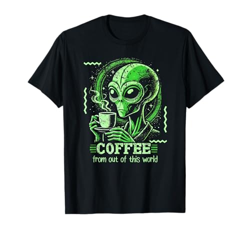 Interstellar Brew Club: Café alienígena con humor cósmico Camiseta