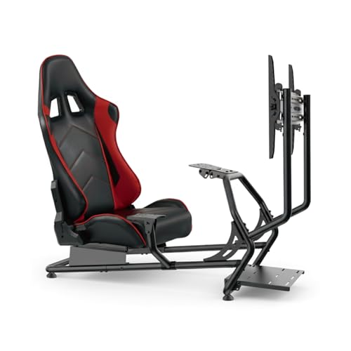 Simulador de cabina de carreras - totalmente ajustable con soporte para pantalla