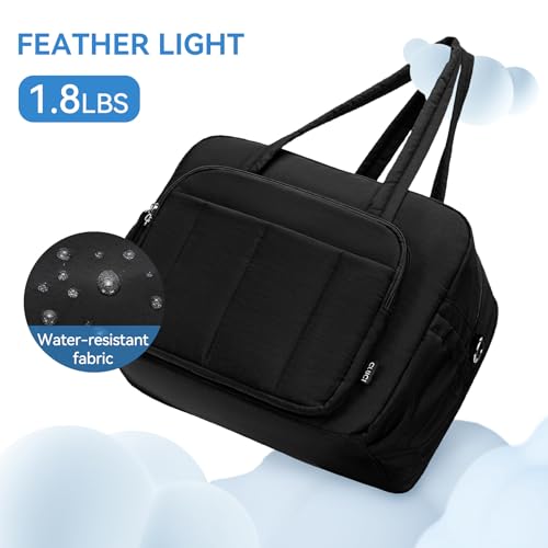 Image of CLUCI Weekender Travel Bag for Women Puffer Tote Bag Carry On Duffle Overnight Bags with Shoe Compartment