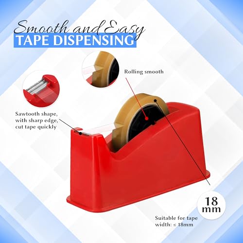 Image of YAJNAS Tape Dispenser for Packing, Heavy Weight and Anti-Skid 1 inch Cello Tape Dispenser for Home, Office, School Use (Random Color)