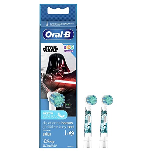 Oral-B Kids Cabezales de Recambio con Los Personajes de Star Wars, Pack de 2 Unidades (Stages Power)