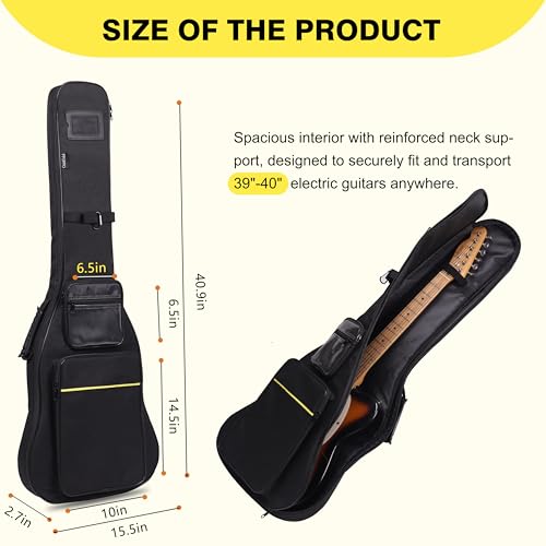 PPOPPO 39 40 Inch Electric Guitar Gig Bag, 0.35