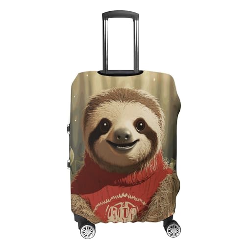Cartoon Sloth Luggage Cover, Washable Elastic Suitcase Cover Protector Fit 18-32 Inch Luggage4