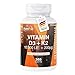 Vitamina D3 + K2-365 compresse - 10.000 UI + 200μg - Alto dosaggio - 100% vegano – Produzione tedesca e test di laboratorio - NutriFair | Premium & Fair immagine