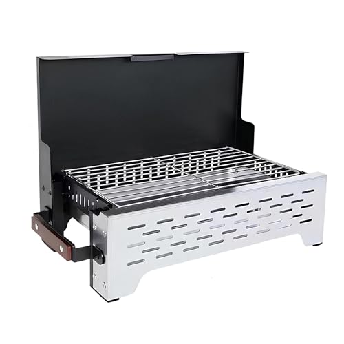 YTYTU Barbacoa Portátil A Carbó, Barbacoa De Mesa Plegable para Acampar Al Aire Libre, Ligera Y Compacta, para Picnic, Jardín, Terraza Y Camping.