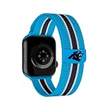 SOAR NFL Stainless Steel Band Compatible with Apple Watch 42/44/45/49mm | Magnetic Closure Watch Band, Carolina Panthers