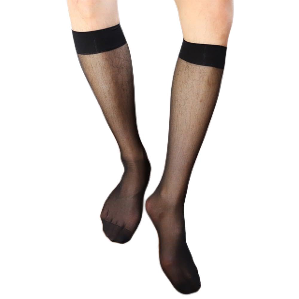 Chaussettes invisibles en nylon transparent pour homme - Design lisse et respirant - Pour chaussures habillées et environnements professionnels