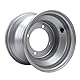 18x9.50 8 ATV Rad Rand Aluminiumlegierung Hochstärke 8 Zoll Rad Rand Hub Go Karts Golfwagen Silber (Vier Loch (Lochabstand: 110 mm / 4,33in))