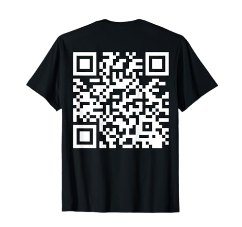 (Auf der Rückseite) Lustiger QR Do I Look Like I Give A Fck Code Spruch T-Shirt