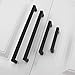 Goldenwarm 10 Pack Black Square Bar Cabinet Pull Drawer Handle Stainless Steel Modern Hardware for Kitchen and Bathroom Cabinets Cupboard,Center to Center 6-1/4in(160mm) Kitchen Cupboard Handles