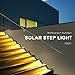 AUDLES LED Solar Step Lights Waterproof Outdoor Stair Lights, Warm White Solar Deck Light IP67 Solar Decoration Lights for Yard, Patio, Garden, Walkways, Front Door, Pathway, Driveway, Porch 2PK