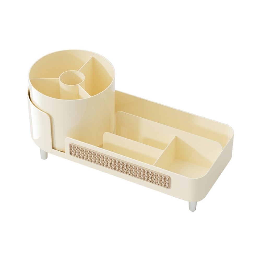 Organiseur de maquillage rotatif grand format pour trier son bureau